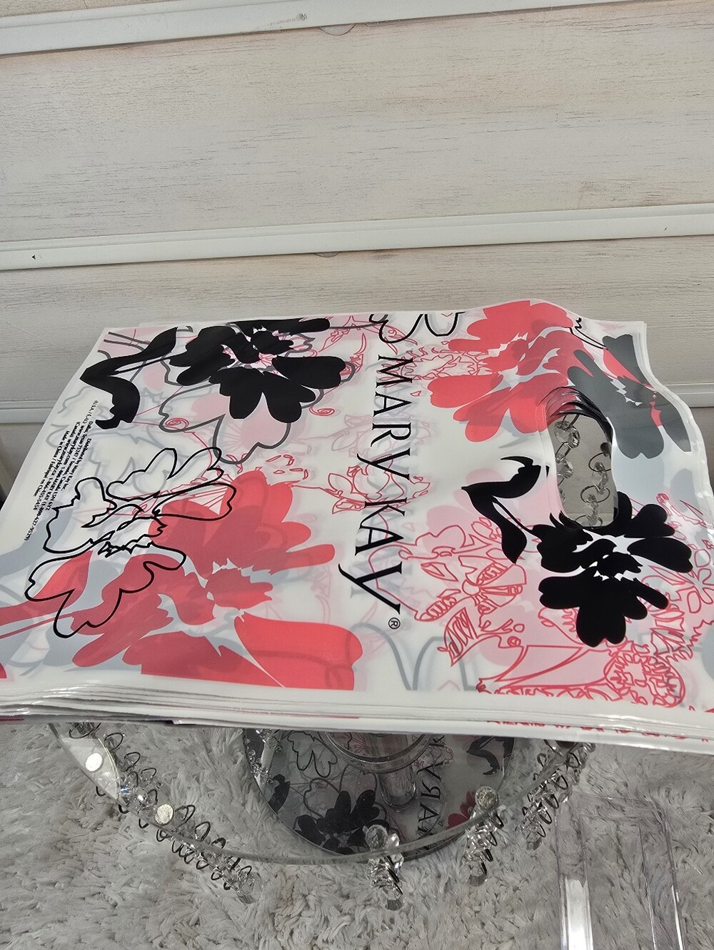 Mary Kay Floral  Cosmetic sales Bag - Pink & Black